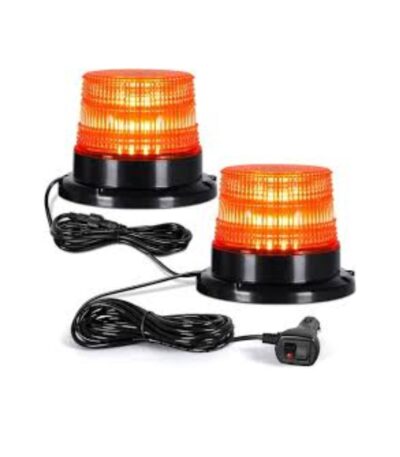 LED emergency exit light with directional arrow mounted above doorway