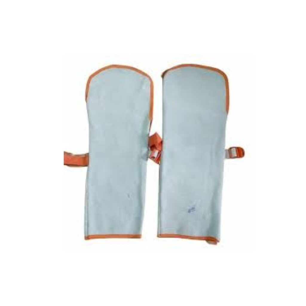 Heavy-duty hand safety guard attached to industrial machinery