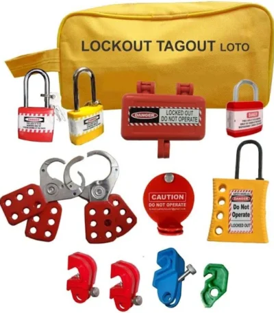 Safety lockout tagout kits