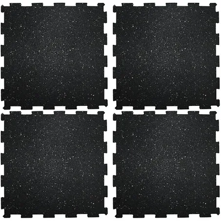 Non-slip rubber floor tiles