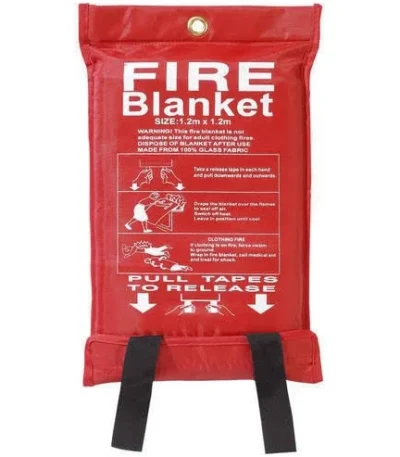 Fire safety blankets for kitchens