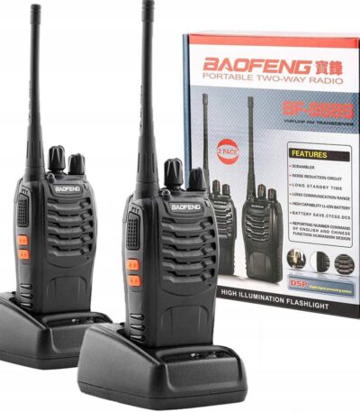 Baofeng BF-888S two-way radio with antenna and belt clip for professional use