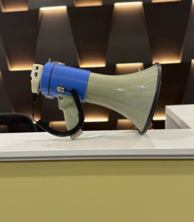 MEGA Phone H26 emergency megaphone with built-in microphone and siren button